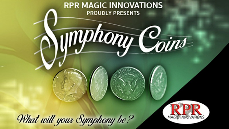 Symphony Coins (US Quarter) Gimmicks and Online Instructions by RPR Magic Innovations - Trick by Murphy's Magic Supplies, Inc.