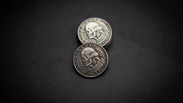WASHINGTON SKULL HEAD COIN by Men Zi Magic by Murphy's Magic Supplies, Inc.