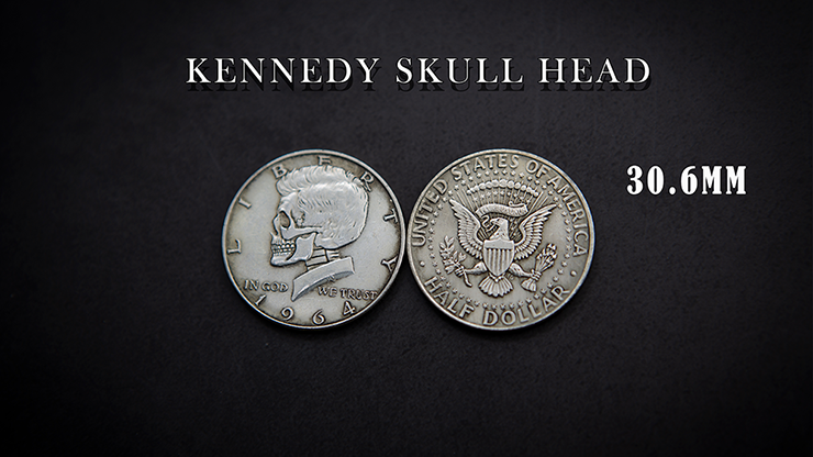 KENNEDY SKULL HEAD COIN by Men Zi Magic by Murphy's Magic Supplies, Inc.