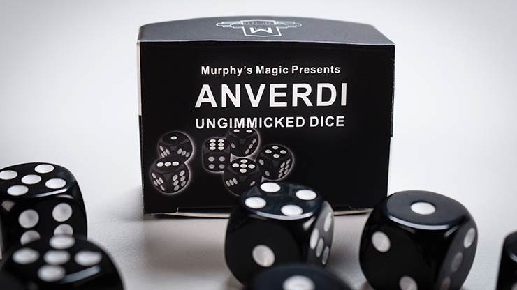 NON GIMMICKED DICE 6 PACK/BLACK by Tony Anverdi - Trick by Murphy's Magic Supplies, Inc.