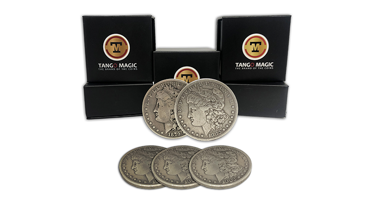 Replica Morgan TUC plus 3 coins by Tango Magic by Murphy's Magic Supplies, Inc.