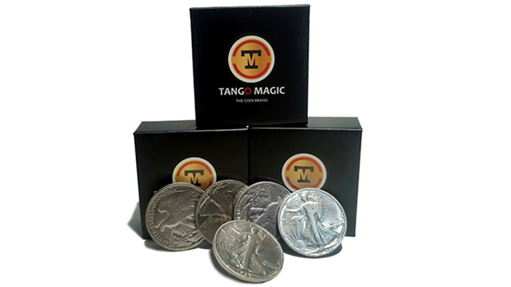 Replica Walking Liberty Expanded Shell plus 4 coins by Tango by Murphy's Magic Supplies, Inc.