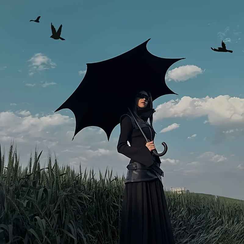 Vintage Bat Feather Wing Umbrella, Halloween Long Decorative Handle Umbrella, Gothic Style/dark Style, Vinyl 50  Umbrella, Party Decoration Umbrella, Halloween Christmas Gift