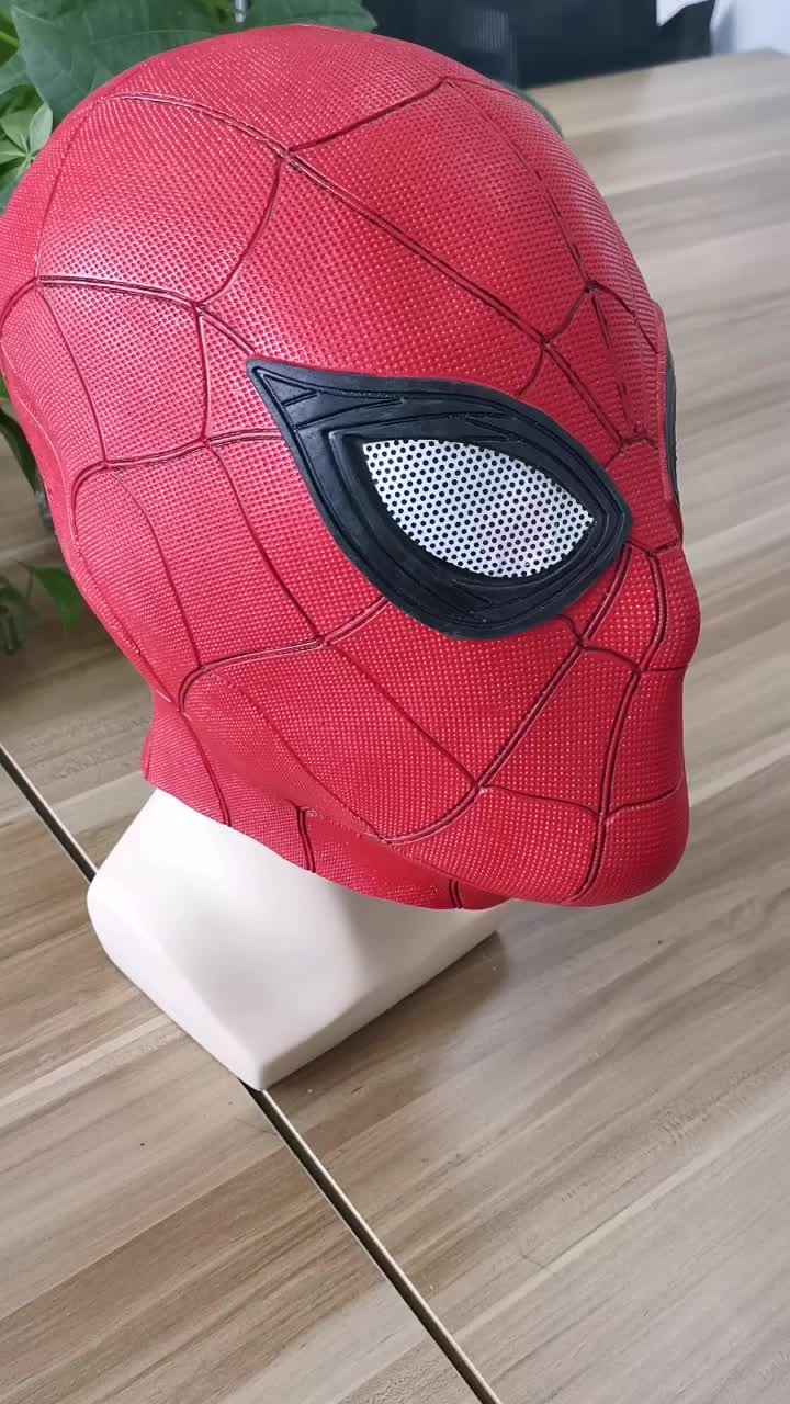 Spider Man hero mask headgear new latex Halloween Cosplay peripheral props by American Smart