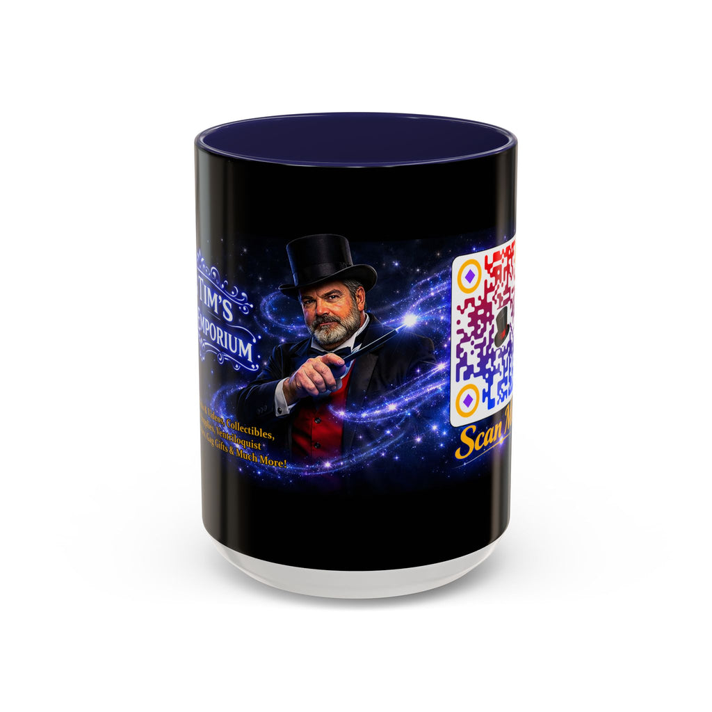 Magic QR Coffee Mug — 'Scan Me!' Mystical Barista Tea & Coffee Cup