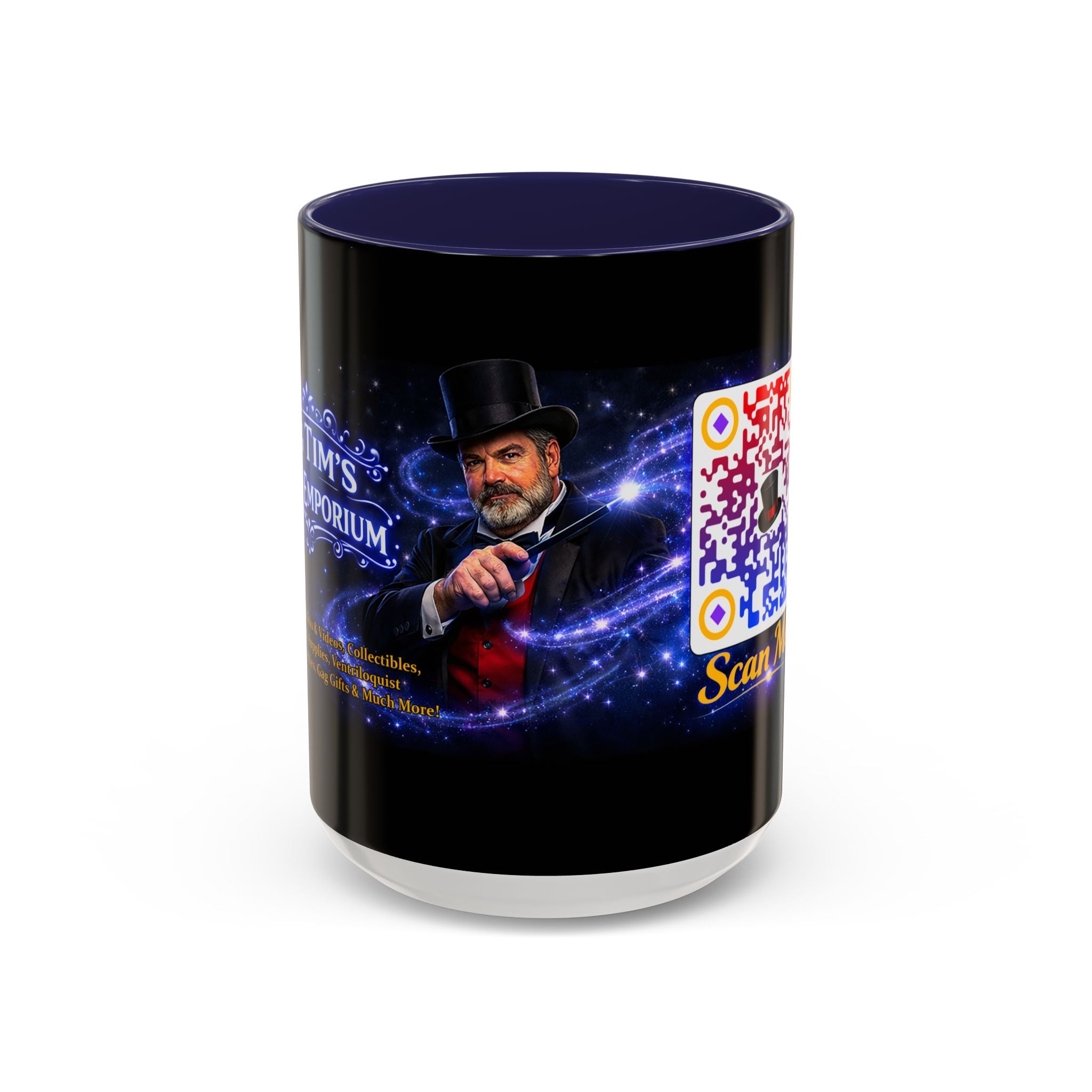 Magic QR Coffee Mug — 'Scan Me!' Mystical Barista Tea & Coffee Cup