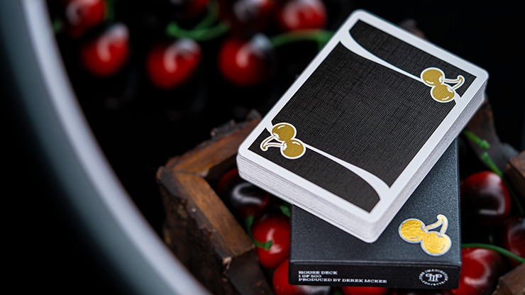 Cherry Casino House Deck (Monte Carlo Black and Gold) Playing Cards by Pure Imagination Projects by Murphy's Magic Supplies, Inc.
