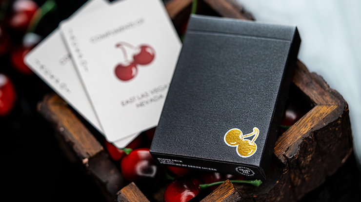 Cherry Casino House Deck (Monte Carlo Black and Gold) Playing Cards by Pure Imagination Projects by Murphy's Magic Supplies, Inc.