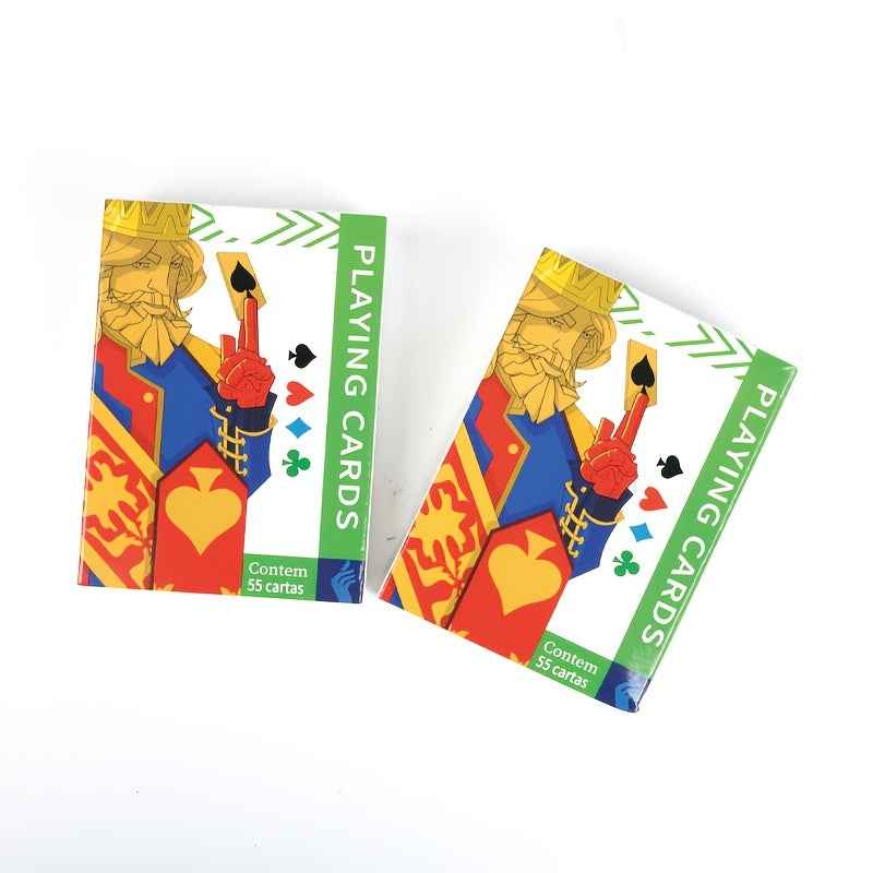 2-Pack! 55-Card Vintage King Illustration Playing Cards, Thickened, Wear-Resistant, and Material. Suitable for Family Gatherings / Friend Parties / Bar Table Games / Magic Performances. Classic Four-Suited Leisure Playing Cards with High-Value