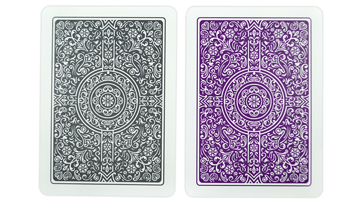 Copag Unique Plastic Playing Cards Poker Size Regular Index Gray and Purple Double-Deck Set by Murphy's Magic Supplies, Inc.