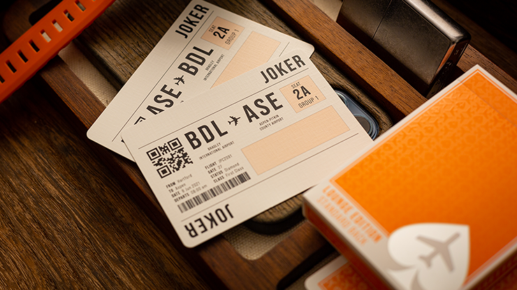 Lounge Edition in Hangar (Orange) by Jetsetter Playing Cards by Murphy's Magic Supplies, Inc.