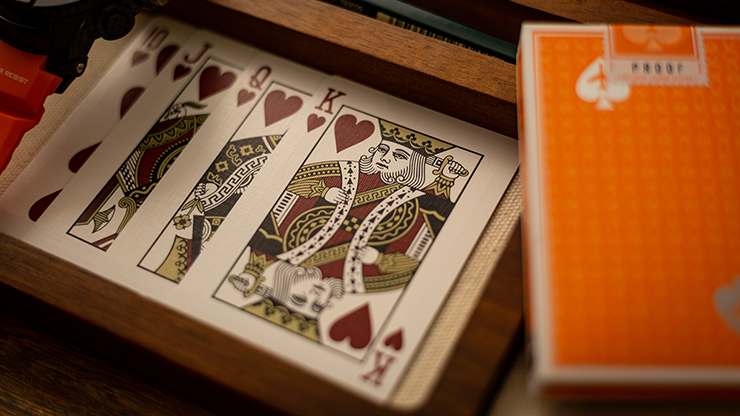 Lounge Edition in Hangar (Orange) with Limited Back by Jetsetter Playing Cards by Murphy's Magic Supplies, Inc.