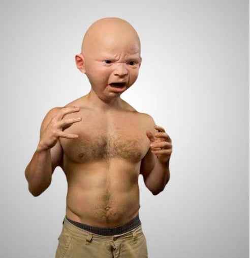 Crying Mask Funny S Y Angry Baby Face Latex Mask Headgear Halloween by Baby Joy