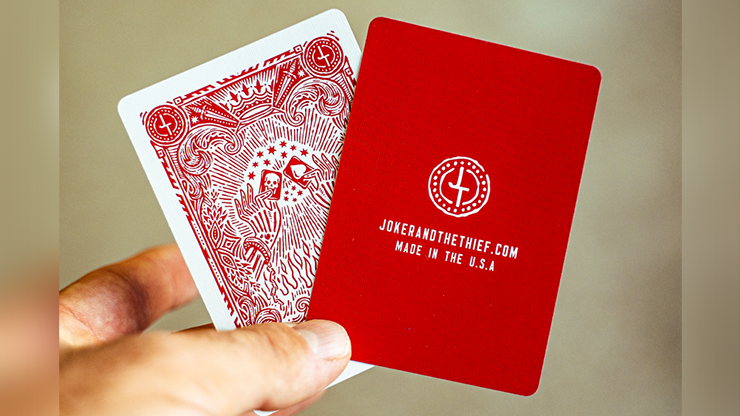 Blood Red Edition V3 Playing Cards by Joker and the Thief by Murphy's Magic Supplies, Inc.