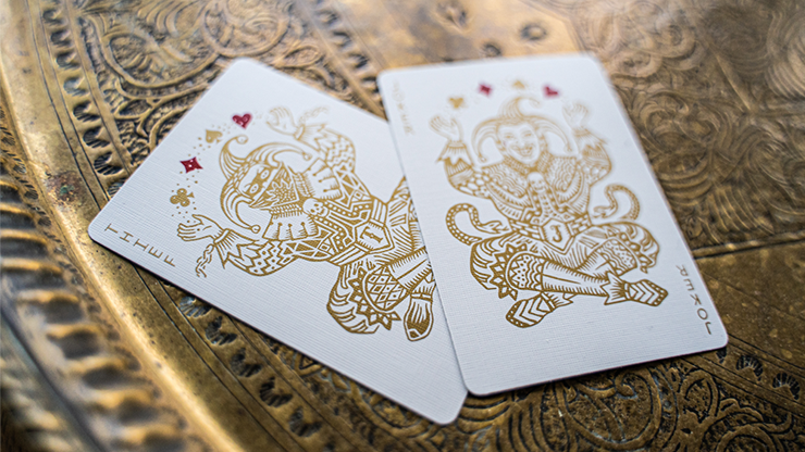 White Gold Edition V3 Playing Cards by Joker and the Thief by Murphy's Magic Supplies, Inc.