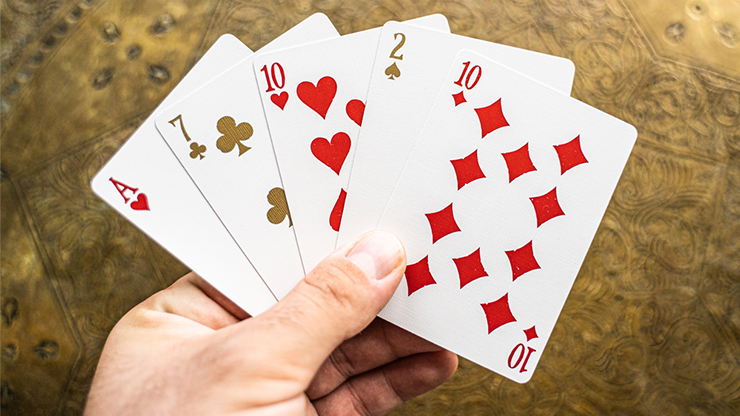 White Gold Edition V3 Playing Cards by Joker and the Thief by Murphy's Magic Supplies, Inc.