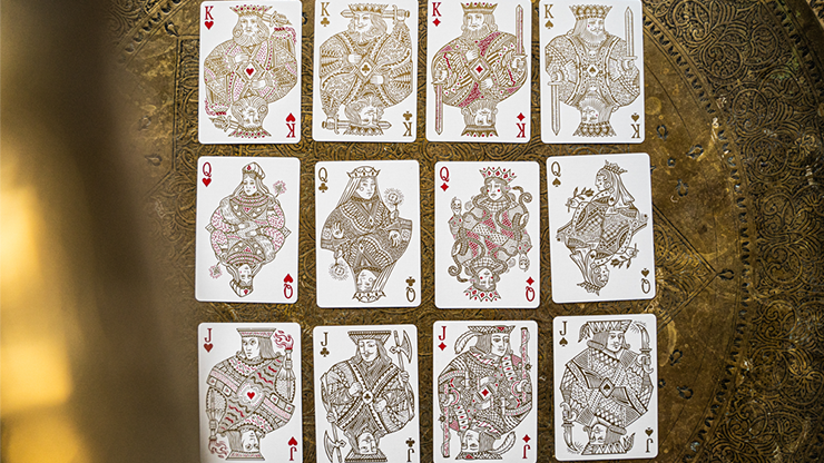 White Gold Edition V3 Playing Cards by Joker and the Thief by Murphy's Magic Supplies, Inc.