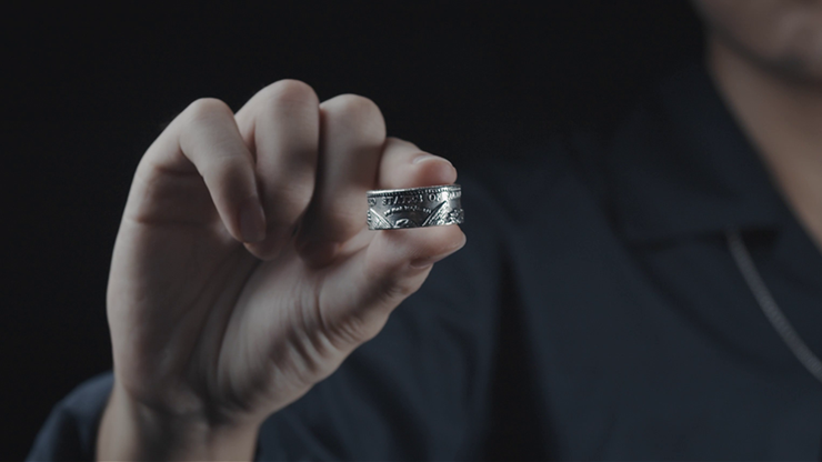Morgan Coin Ring (Large) by Alchemist Metal Company- Trick by Murphy's Magic Supplies, Inc.