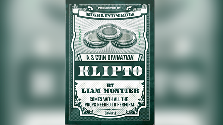 BIGBLINDMEDIA Presents Klipto - A 3 Coin Divination (Gimmicks and Online Instructions) by Liam Montier - Trick by Murphy's Magic Supplies, Inc.