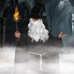 Men's Black Warlock Renaissance Wizard Adult Costume by HalloweenStore.com