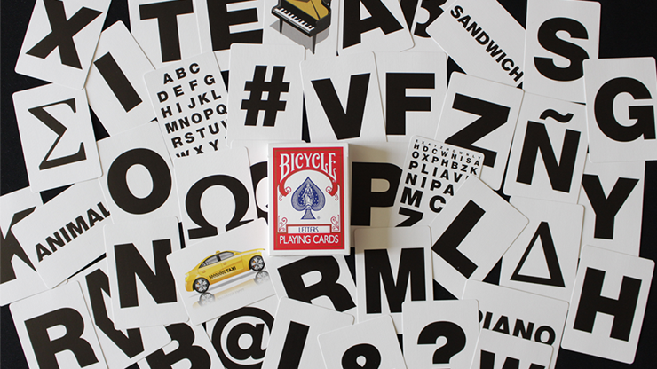 Bicycle Special LETTERS Red Playing Cards (plus 10 Online Effects) by Murphy's Magic Supplies, Inc.