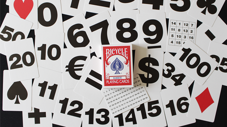 Bicycle Special NUMBERS Red Playing Cards (plus 11 Online Effects) by Murphy's Magic Supplies, Inc.