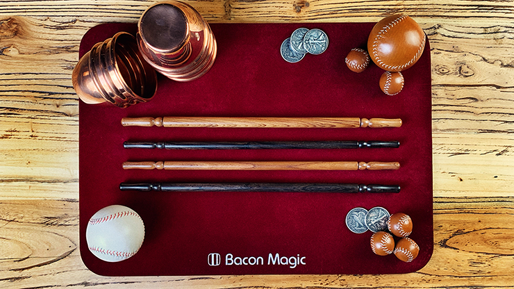 Wooden wand PRO (Bold Black) by Harry He & Bacon Magic by Murphy's Magic Supplies, Inc.