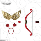 Underwraps Valentines Cupid Accessory Kit Wings Arrow Headband by HalloweenStore.com