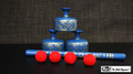 Indian Street Cups with Wand (Hand painted blue) by Mr. Magic by Murphy's Magic Supplies, Inc.