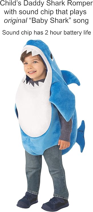 Kid's Daddy Shark Costume with Sound Chip by HalloweenStore.com