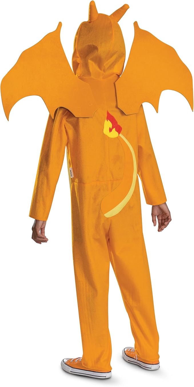 Charizard Hooded Jumpsuit Pokémon Deluxe Child Halloween Costume by HalloweenStore.com