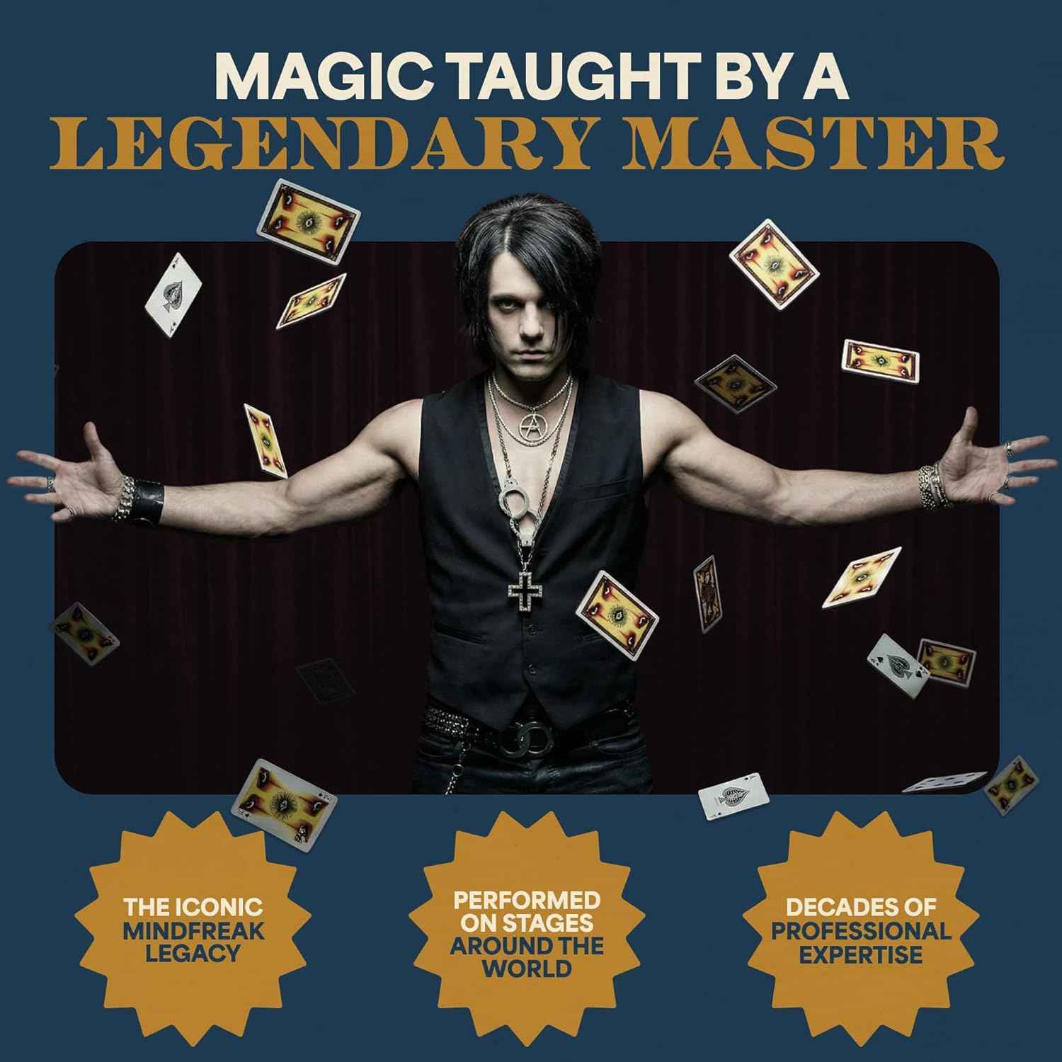 Criss Angel MINDFREAK Professional Magic Kit – 400  Magic Tricks – Easy-to-Learn Tricks for Kids, Teens &amp; Adults, Intermediate Kit