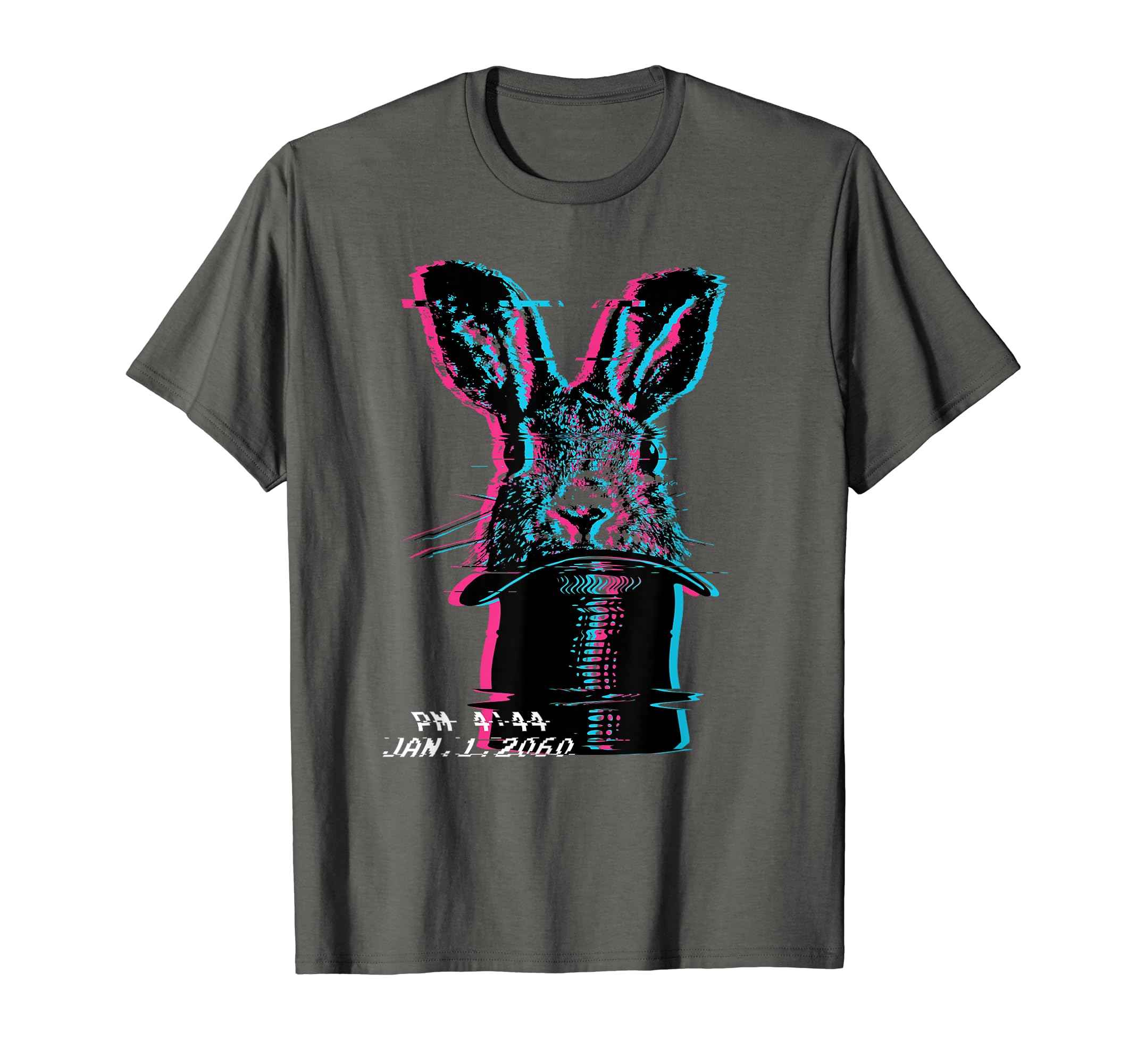 Glitch Art Rabbit Hat Magic Trick T-Shirt - Streetwear Style for Adults by Gifts Great