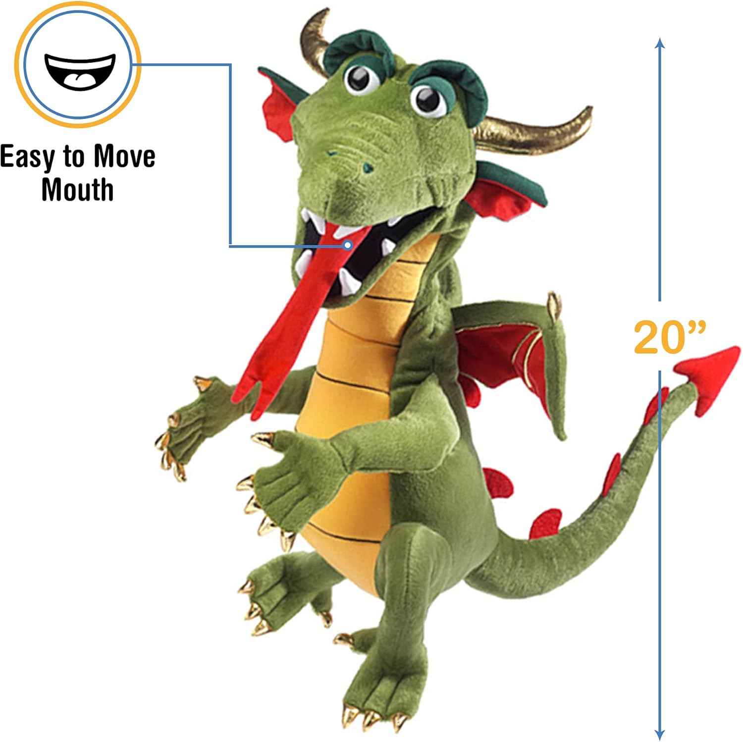 20" Dragon, Ventriloquist Style Puppet