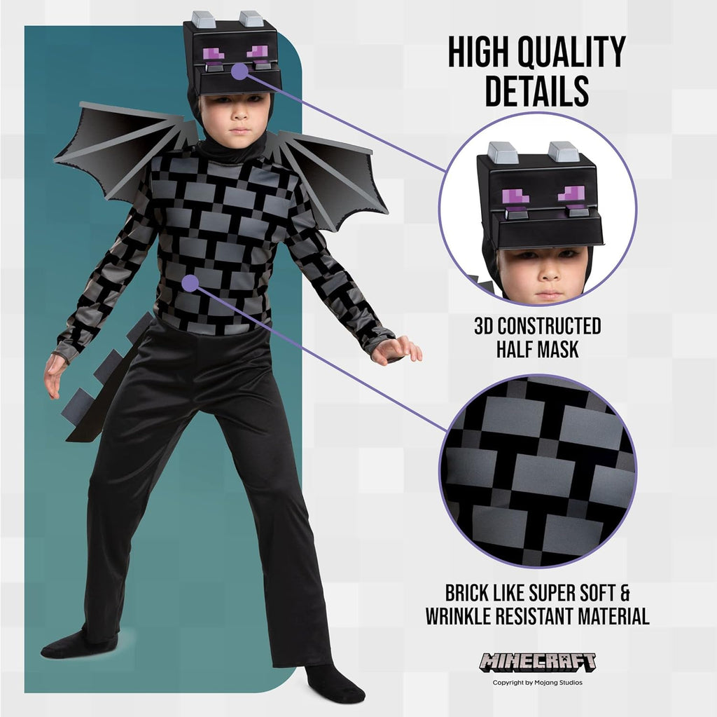 Minecraft Ender Dragon Costume for Kids, Video Game Inspired Character Outfit Halloween by SHOMICOBOUTIQUE