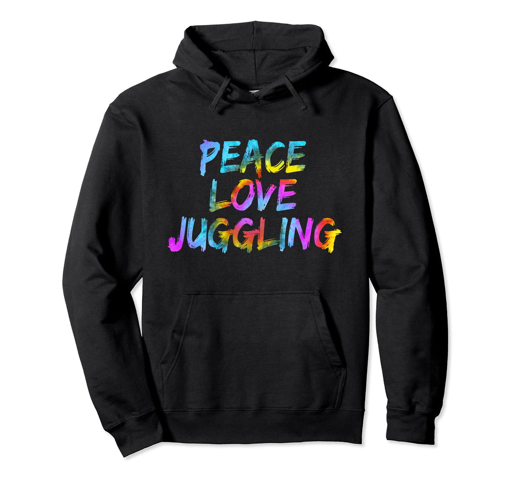 Peace Symbol Peace Love Juggling Hoodie - Custom Art Print Men Women