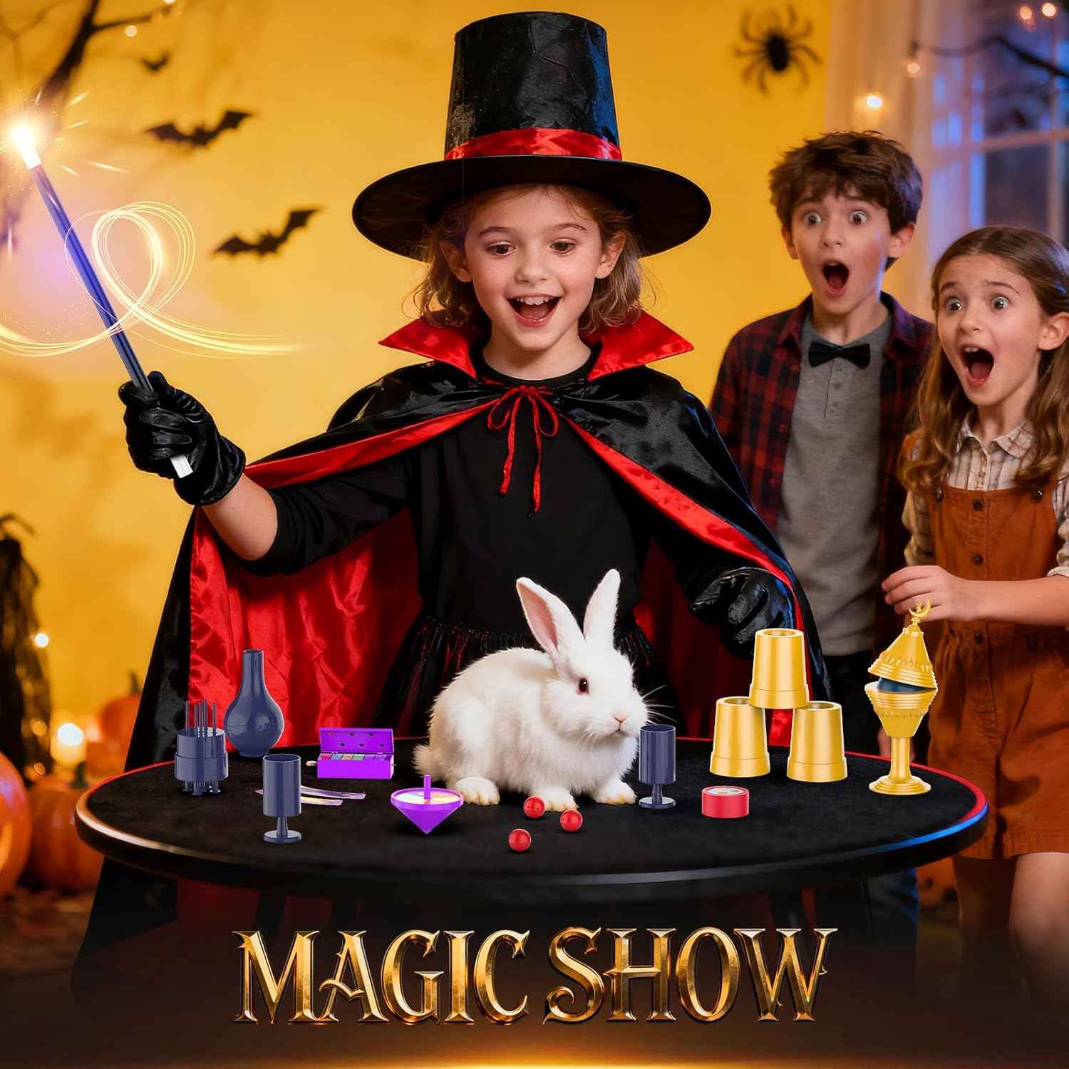 Nicella Magic Kit - 300  Magic Tricks for Kids Age 6-8 8-10 10-12, Magic Set Magician Toy with Video Instructions for Kid Beginners - Christmas Halloween Birthday Gifts Toys for Boys Girls Kids