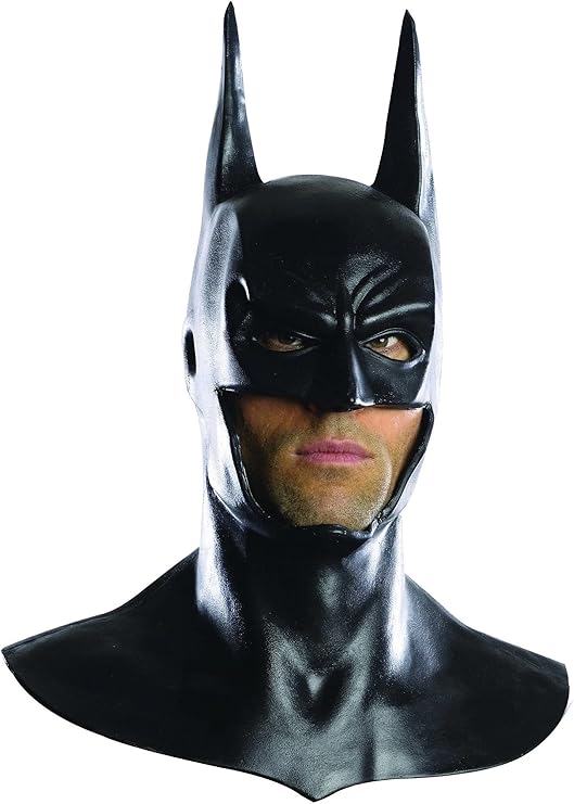 Arkham City Batman Deluxe Cowl Latex Overhead Mask by HalloweenStore.com