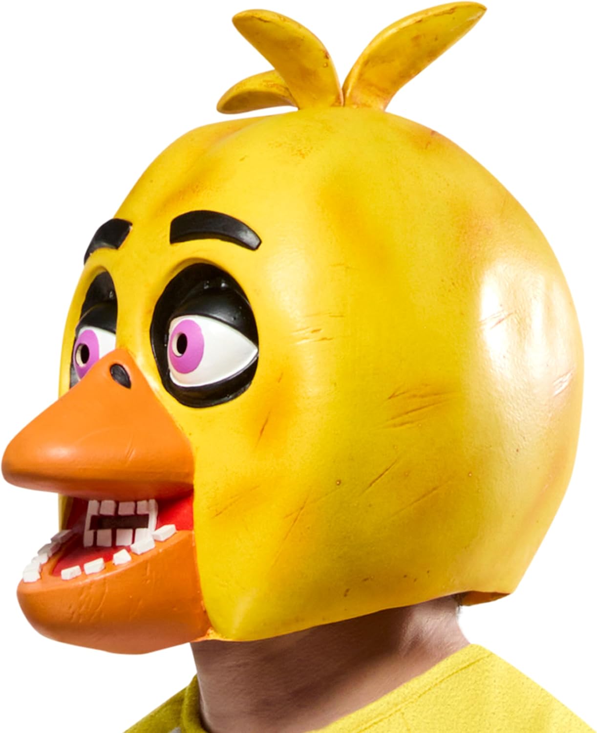 Chica Five Nights At Freddy's Overhead Latex Mask for Adults by HalloweenStore.com