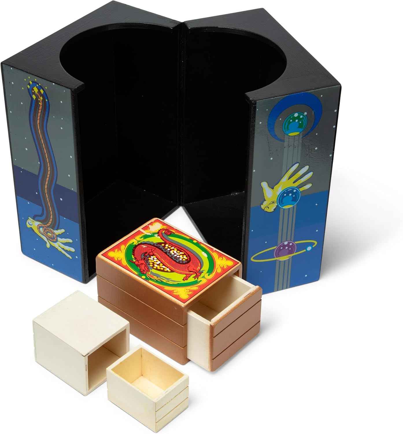 Melissa &amp; Doug Deluxe Solid-Wood Magic Set With 10 Classic Tricks Magician Props Magic Set for Kids Ages 8