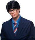Men's Short Black Nerd Character Wig by HalloweenStore.com