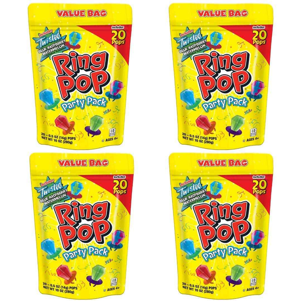 Ring Pop Lollipops - Bulk Candy Individually Wrapped Suckers Variety Party Pack- 50 Count w/Assorted Flavors - Hard Candy for Party Favors, Kids &amp; Goodie Bags