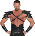 Adult Faux Leather Shoulder Armor Pauldron Viking Pirate Costume Accessories by HalloweenStore.com