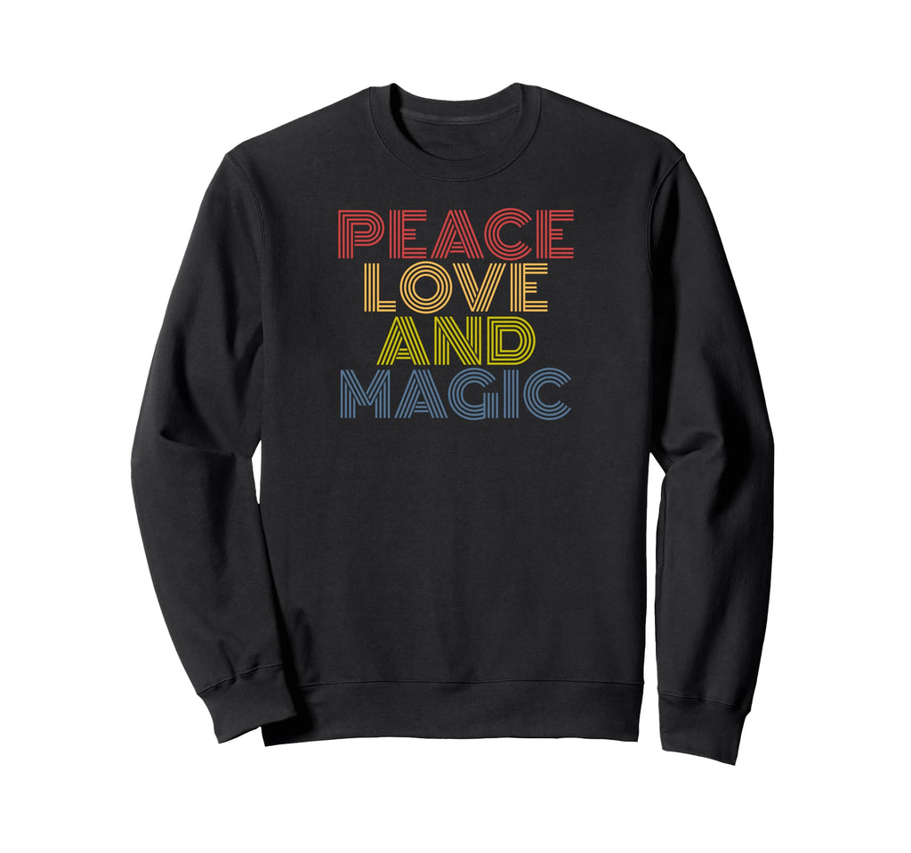 Peace Love And Magic 70S Sweatshirt - Unique Graphic for Adults