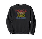 Peace Love And Magic 70S Sweatshirt - Unique Graphic for Adults