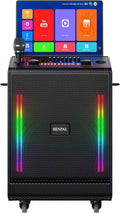 Smart Karaoke Machine with 17.3 Inch Touch Screen &amp; Lyrics Display, Up to 1200W Powerful Speaker, Super Deep Bass Sound for Home Party, Outdoor - Perfect for Adults, Kids, Singers &amp; Music Lovers