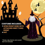 Purple Wizard Midnight Mystic Fantasy Magic Sorcerer Men's Costume by HalloweenStore.com