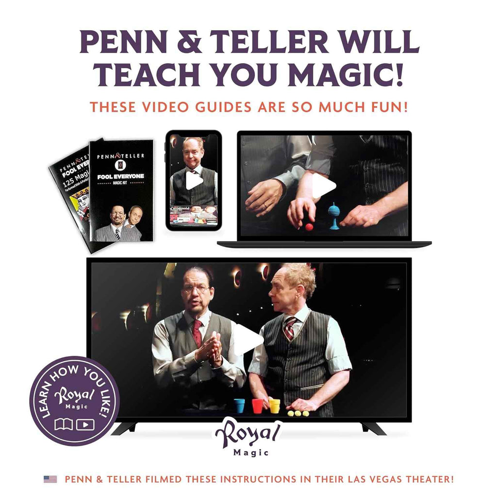 Penn &amp; Teller Fool Everyone Magic Kit, Officially Licensed Magic Set with Video Tutorials, 200 Plus Tricks – Games for Kids 8–12, Boy Toys, 8 Year Old Girl Birthday Gift, Gifts for 10 Year Old Boys