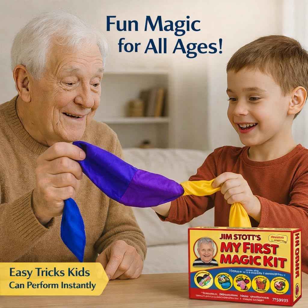 My First Magic Kit for Kids Ages 5–12 – 50  Easy Tricks for Beginners | Learn Real Magic Fast with Step-by-Step Videos | Fun Gift for Boys &amp; Girls | Jim Stott Magic