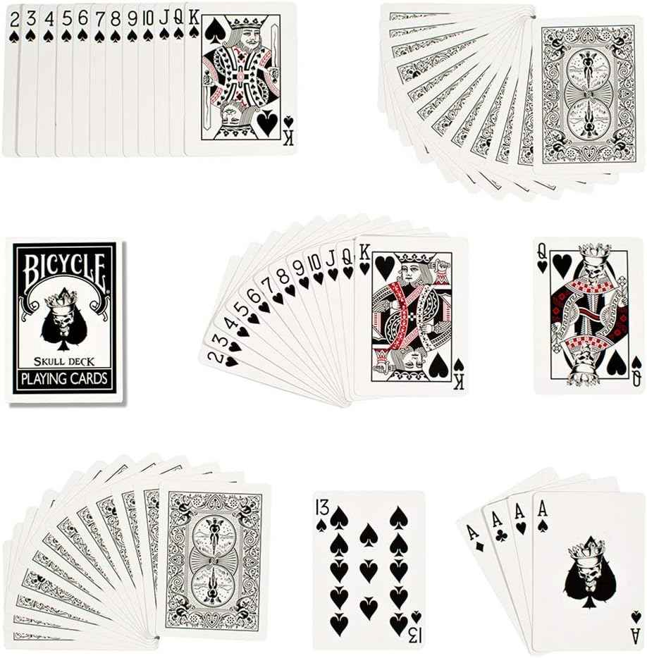 Bicycle Skull Deck Playing Cards with 4 Bonus Magic Cards